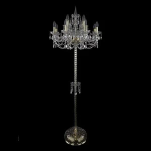 Торшер хрустальный на 12 ламп 165х27 нежно-золотистый Bohemia Ivele 1406T2/8+4/195-165/G BOHEMIA IVELE СВЕЧА 00-3889343 Золото;прозрачный