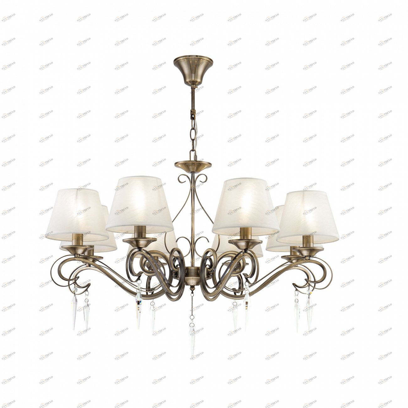 Люстра подвесная бронзовая Bonfi FR2017PL-08BZ FREYA ДИЗАЙНЕРСКИЕ, CLASSIC 00-3956407 Бронза 