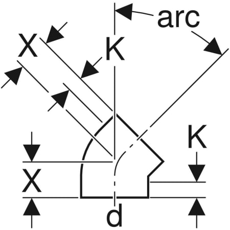 GEBERIT 367.045.16.1 Отвод Geberit PE  - Вид №2