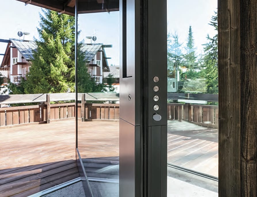 Алюминиевая и стеклянная бронированная входная дверь Oikos Nova ARCH-00075446 - Вид №13