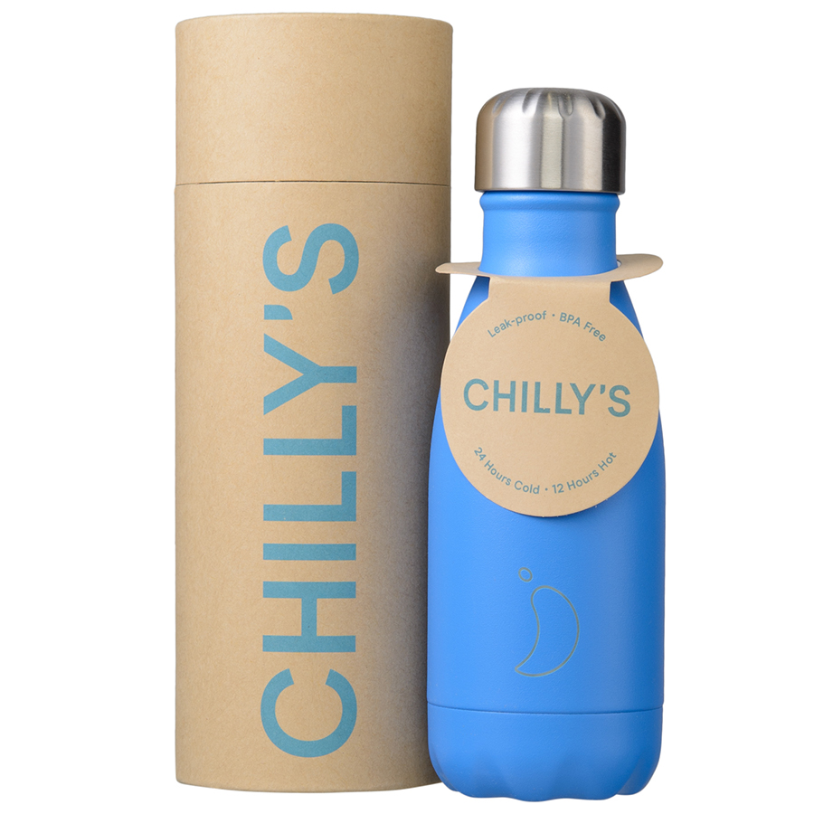 B260NEBLU Термос neon, 260 мл, голубой Chilly's Bottles  - Вид №1