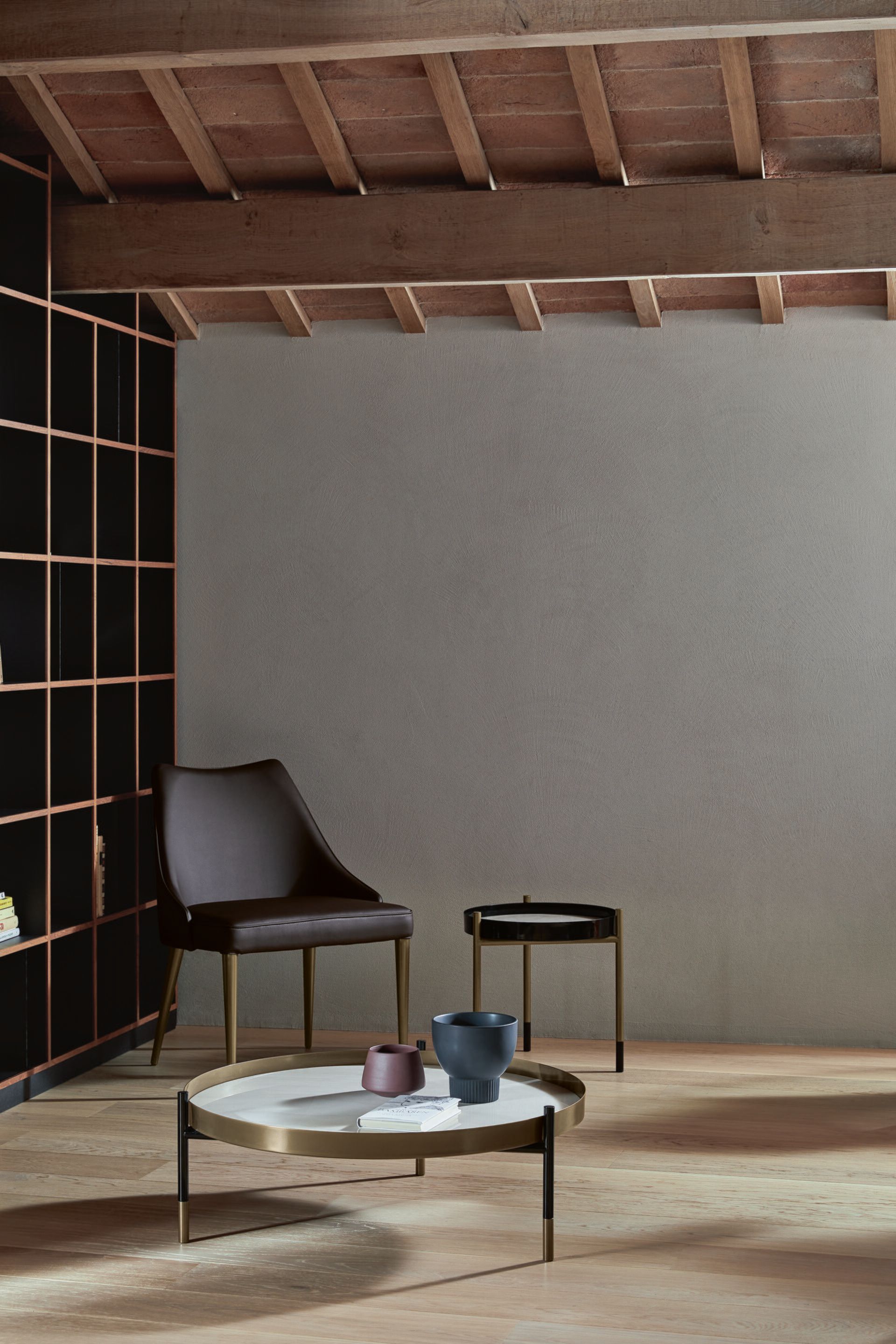 Низкий стальной журнальный столик с столешницей SuperMarmo Bontempi Casa PLANET ARCH-00013881 - Вид №1