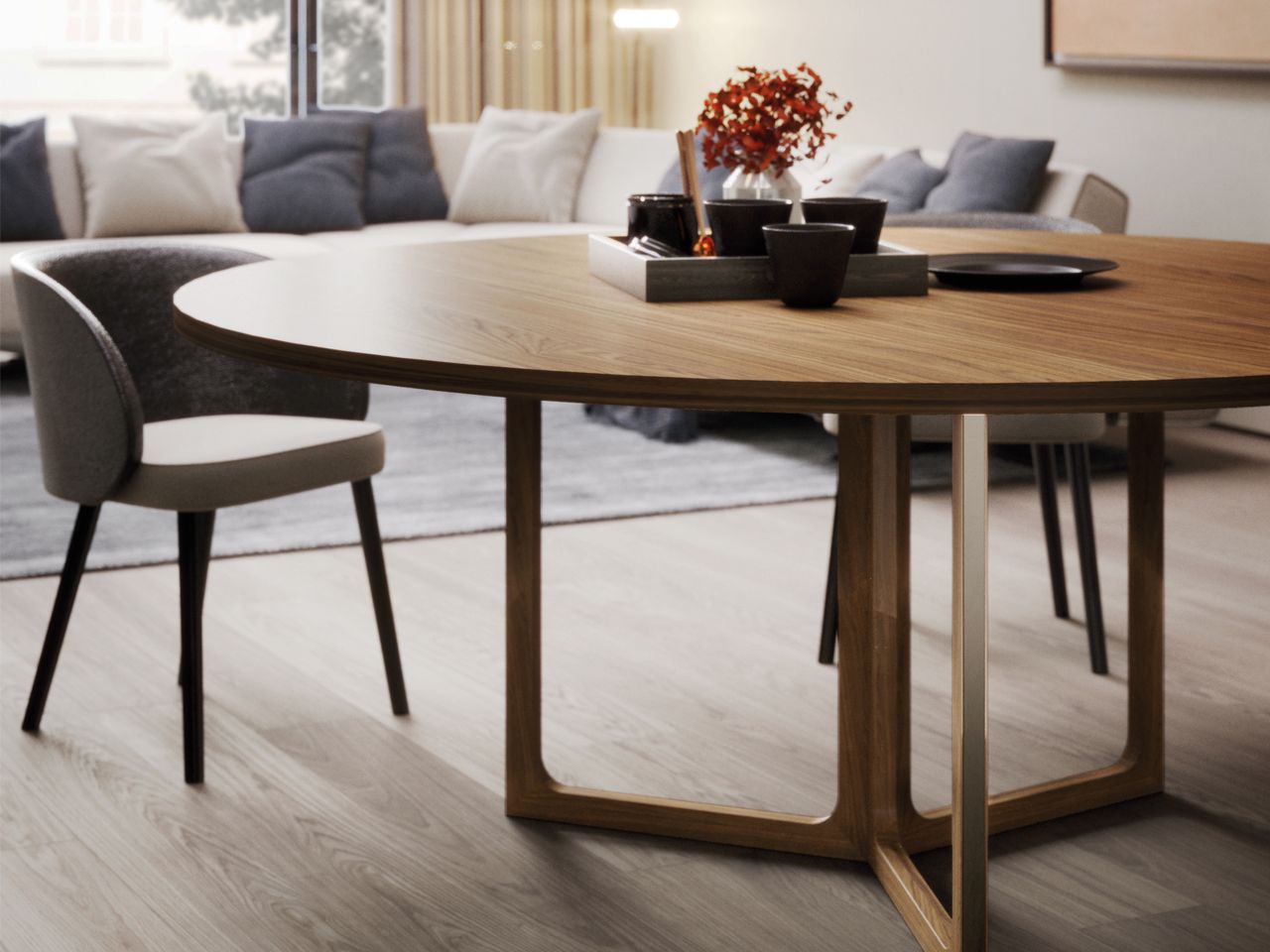 Круглый деревянный стол ITLAS Metropolitan Frames ARCH-00091285