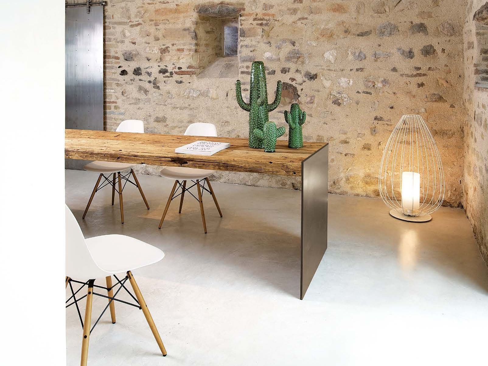 Прямоугольный обеденный стол из металла и дерева Naturedesign Origin ARCH-00135330 - Вид №2