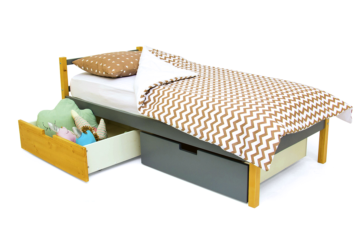 Детская кровать Svogen classic дерево, графит БЕЛЬМАРКО  326803 Желтый;серый Santreyd  - Вид №3