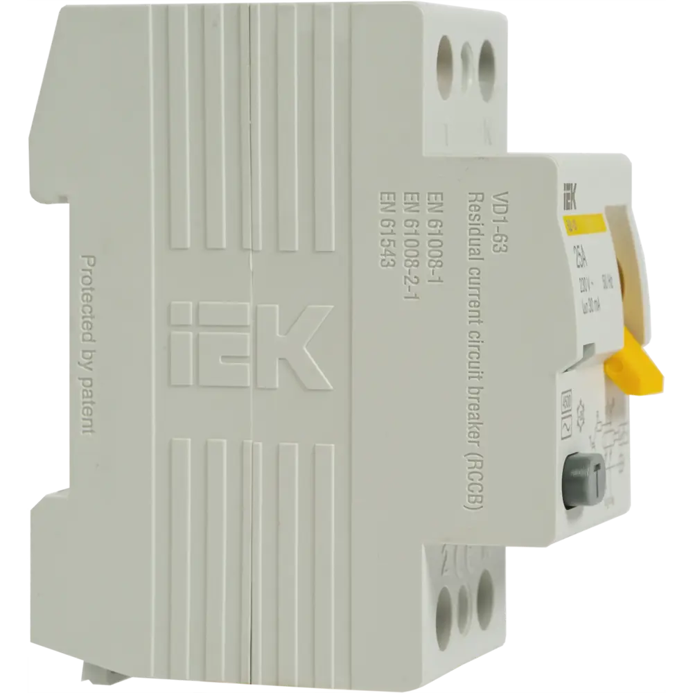 УЗО IEK ВД1-63 2P 25 A 30 мА 4.5 кА AС 11875582 STLM-2182170  - Вид №4