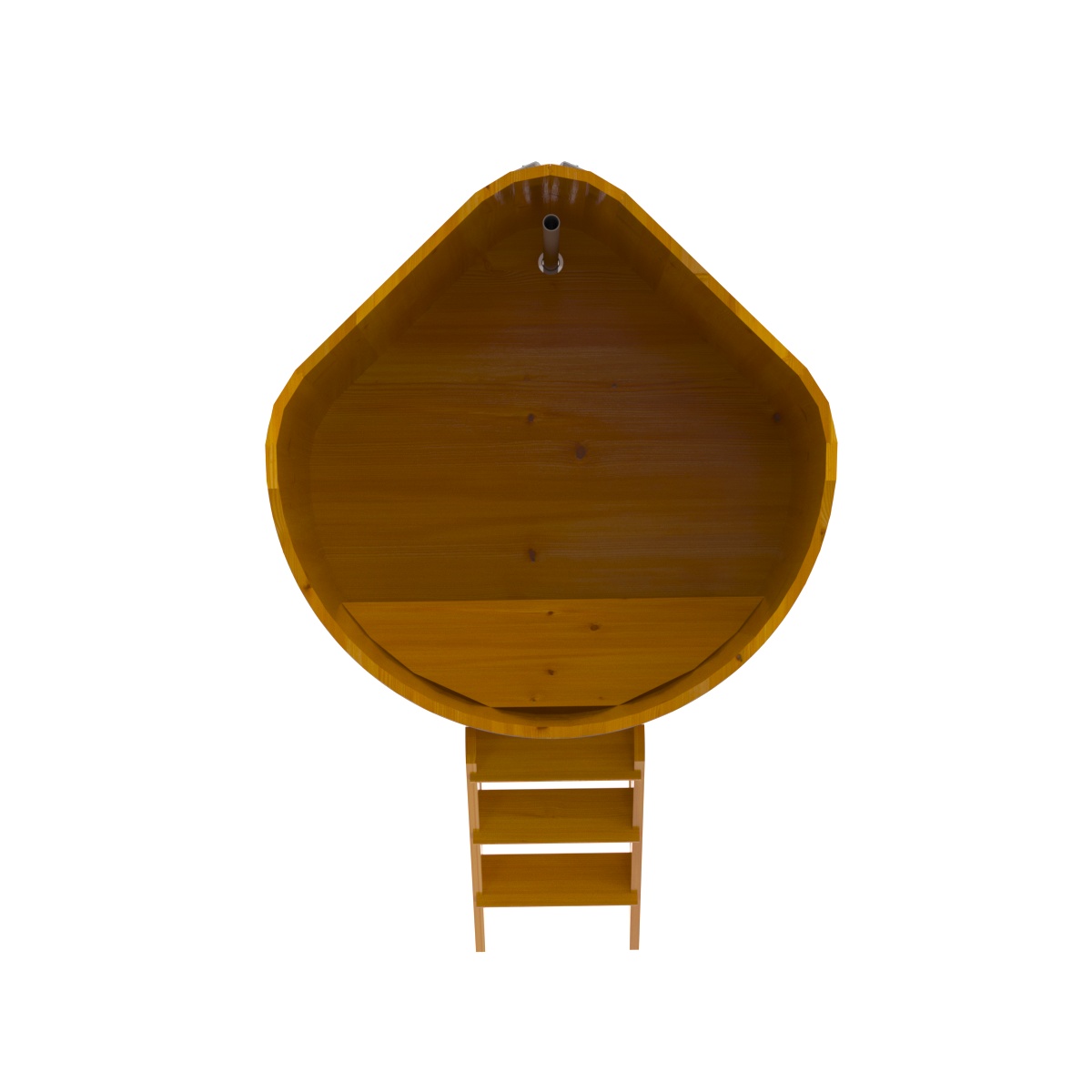 2314 Купель угловая из лиственницы Рустик 1,19х1,19х1,2 натуральная Alyarus  - Вид №5