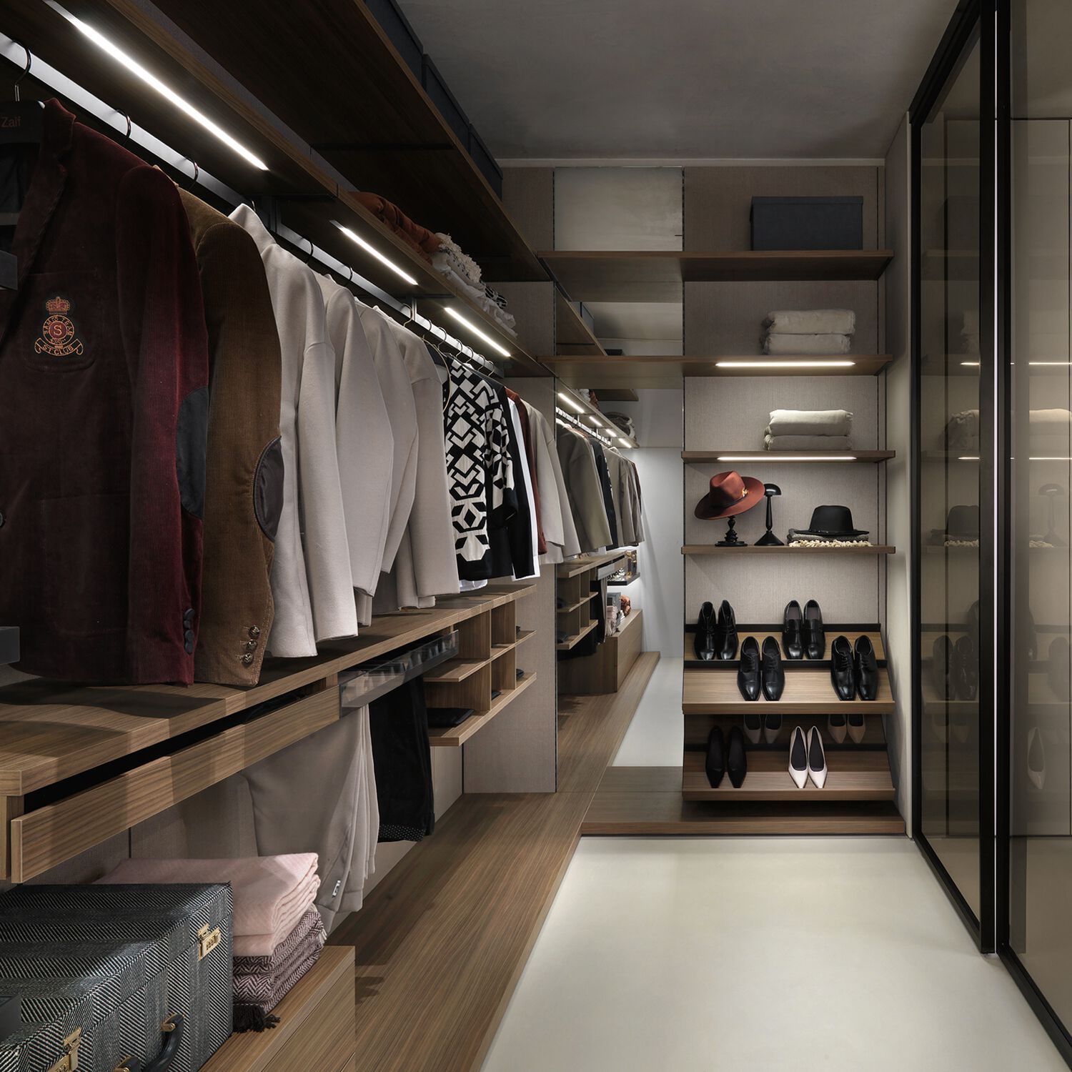 Модульная гардеробная со встроенным освещением Zalf Flexy ARCH-00096300 - Вид №1