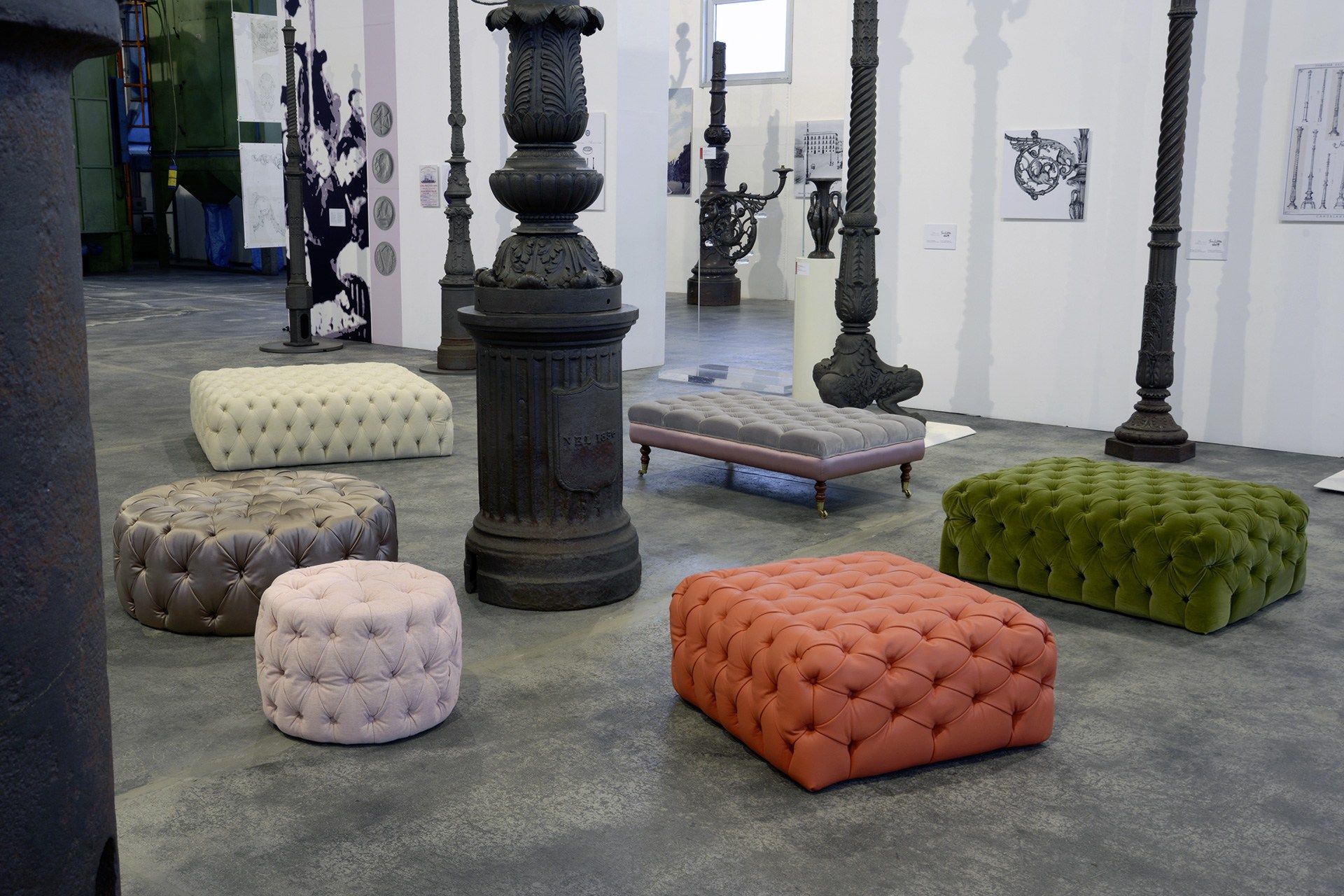 Кожаный прямоугольный пуф с Капитоном Domingo Salotti Malvina ARCH-00104035 - Вид №1