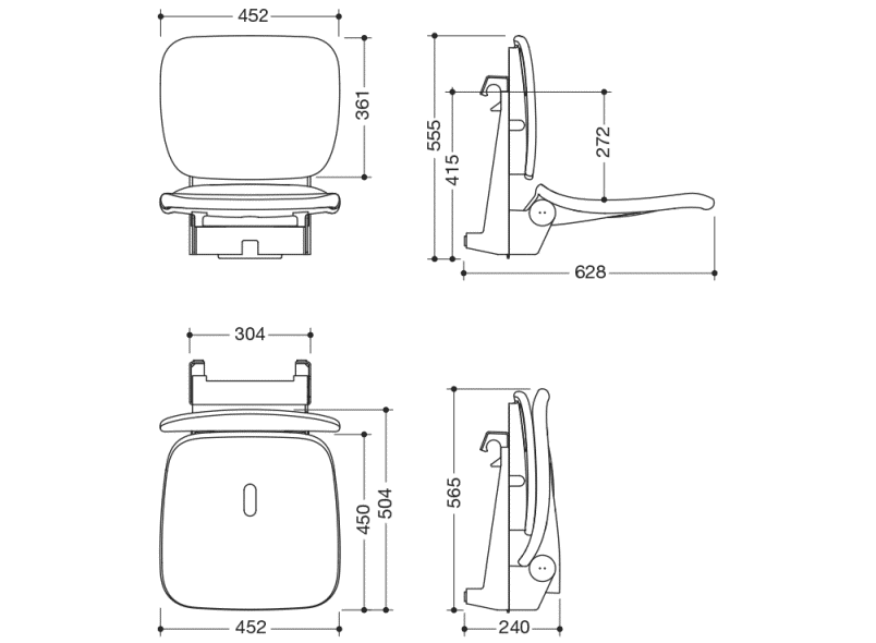 802.51.13960 Комфорт подвесного сиденья HEWI Sitzen  - Вид №2