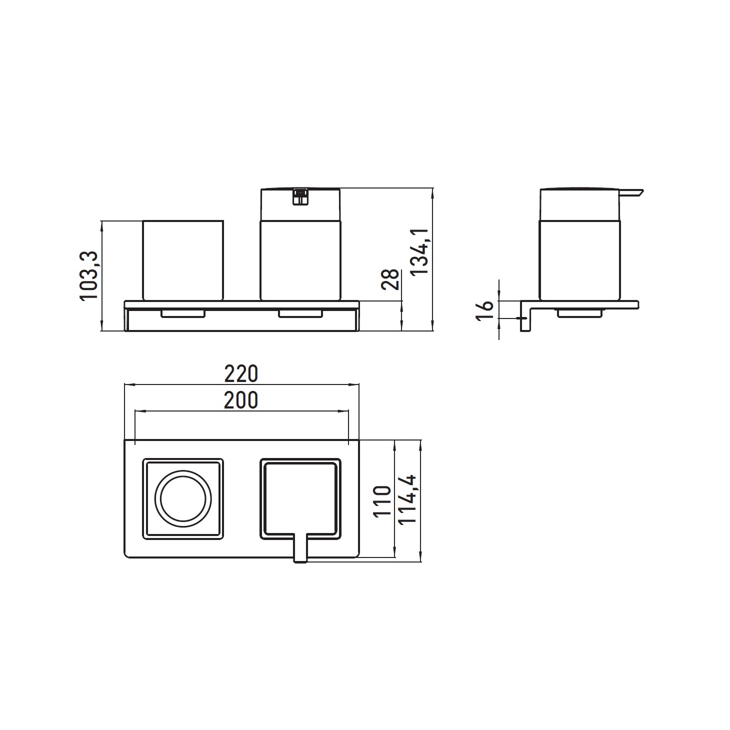 Комплект (дозатор + стакан) / Emco asio Emco Bad sun-id-374970 - Вид №2
