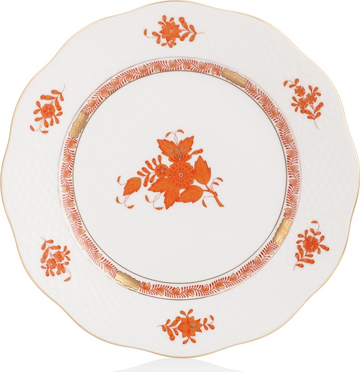 10628333 Herend Тарелка закусочная 21см "Аппони" (оранжевый) Фарфор 