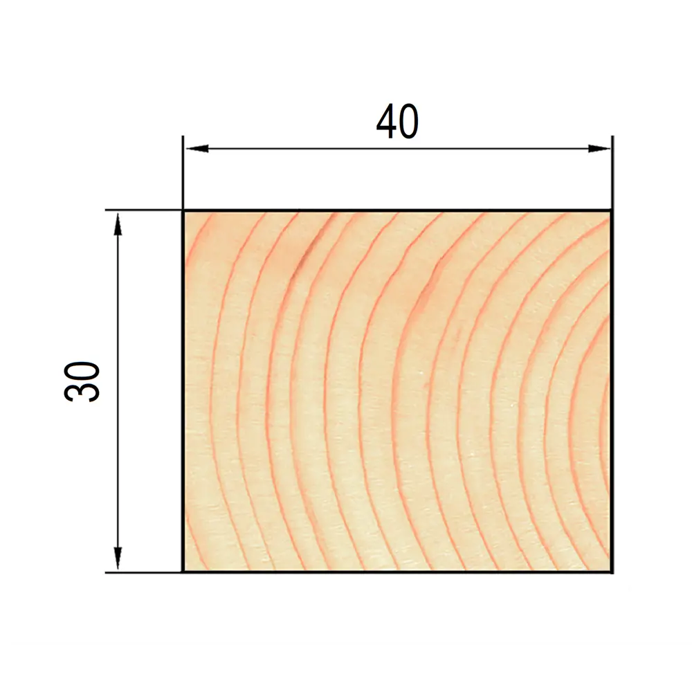 Брусок строганый Santreyd 30x40x1000 мм из хвои сорта Оптима 83810451 STLM-0044607 - Вид №6