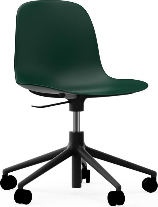 606054 Кресло Swivel 5W Gaslift Black Alu Green Normann Copenhagen Form