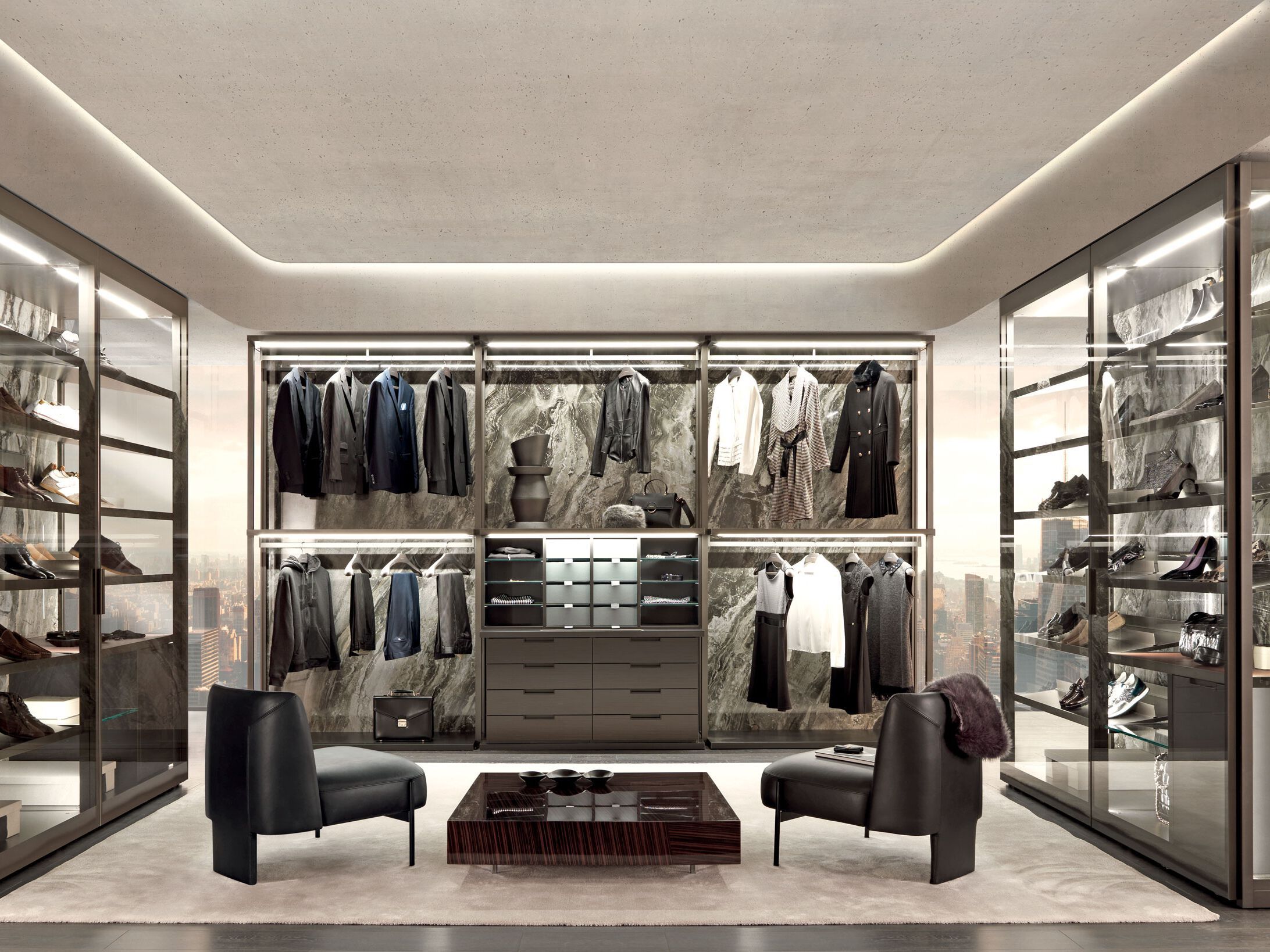 Модульная гардеробная со встроенным освещением MisuraEmme MILLIMETRICA ARCH-00117540