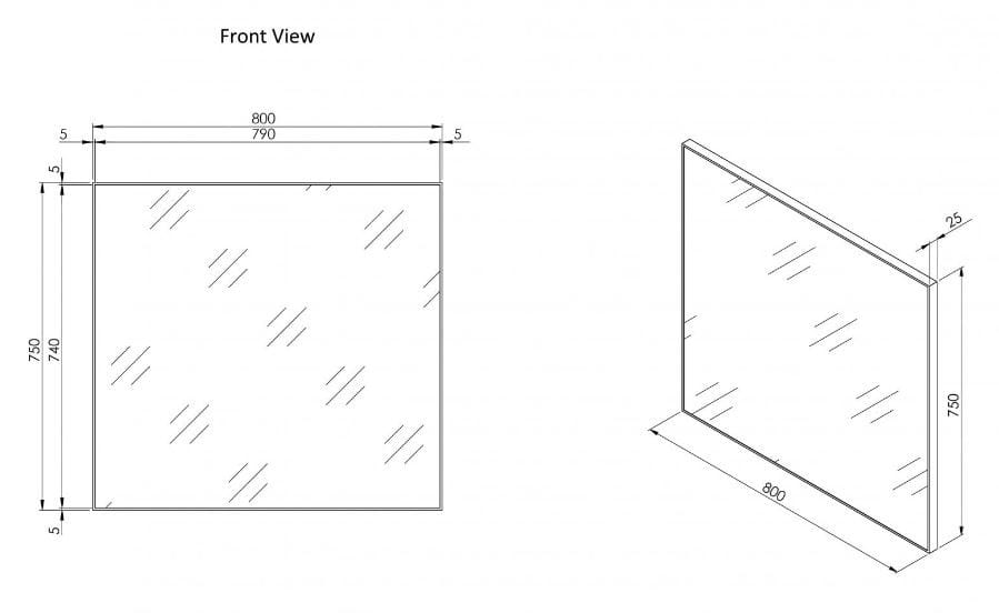 Квадратное зеркало с рамой стены LUSSO Luxe ARCH-00047029 - Вид №4