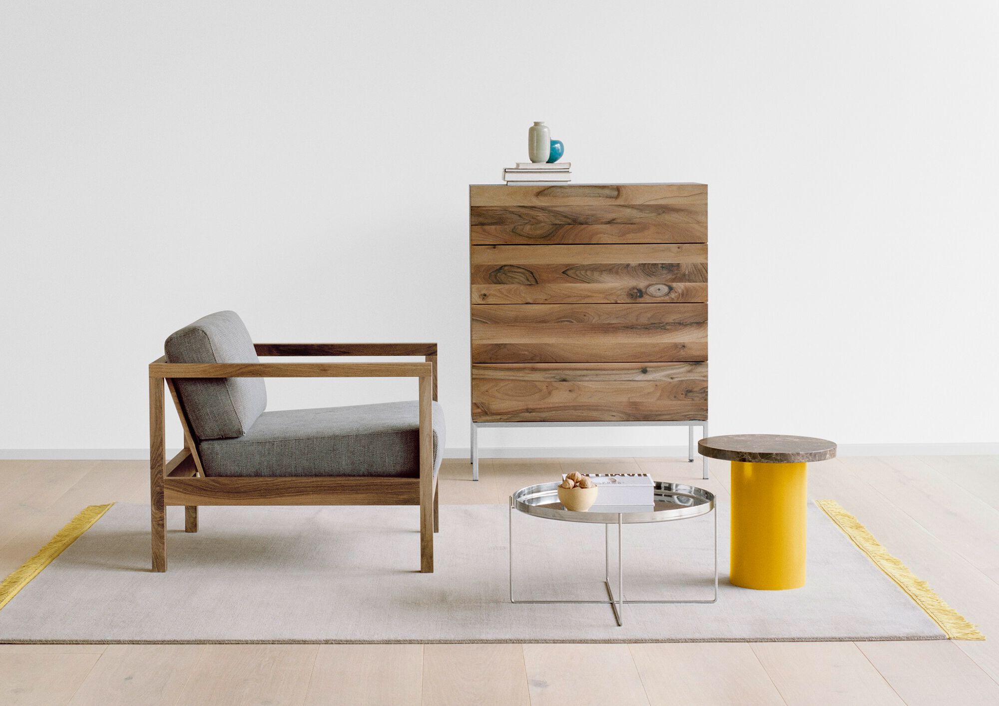 Круглый металлический журнальный столик с подносом e15 Habibi ARCH-00040117 - Вид №7