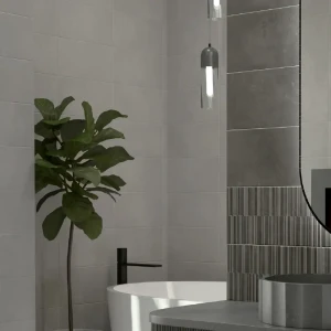 Настенная плитка KREAFORTA Mersey Concrete 20x40 см 1.62 м² матовая цвет графит 89413675 STLM-2115820