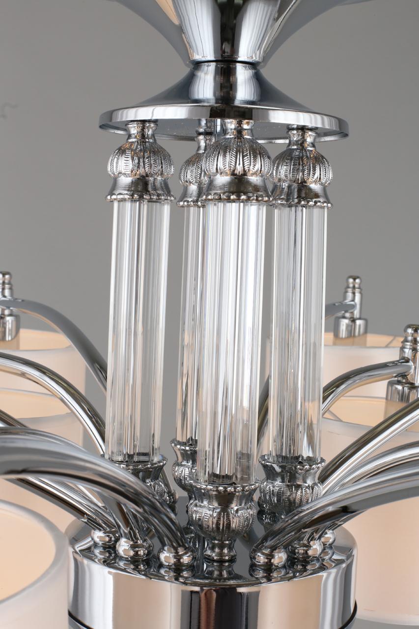 Потолочная люстра Omnilux Alghero OML-64707-12 OMNILUX ДИЗАЙНЕРСКИЕ, ALGHERO 328306 Белый;хром  - Вид №2