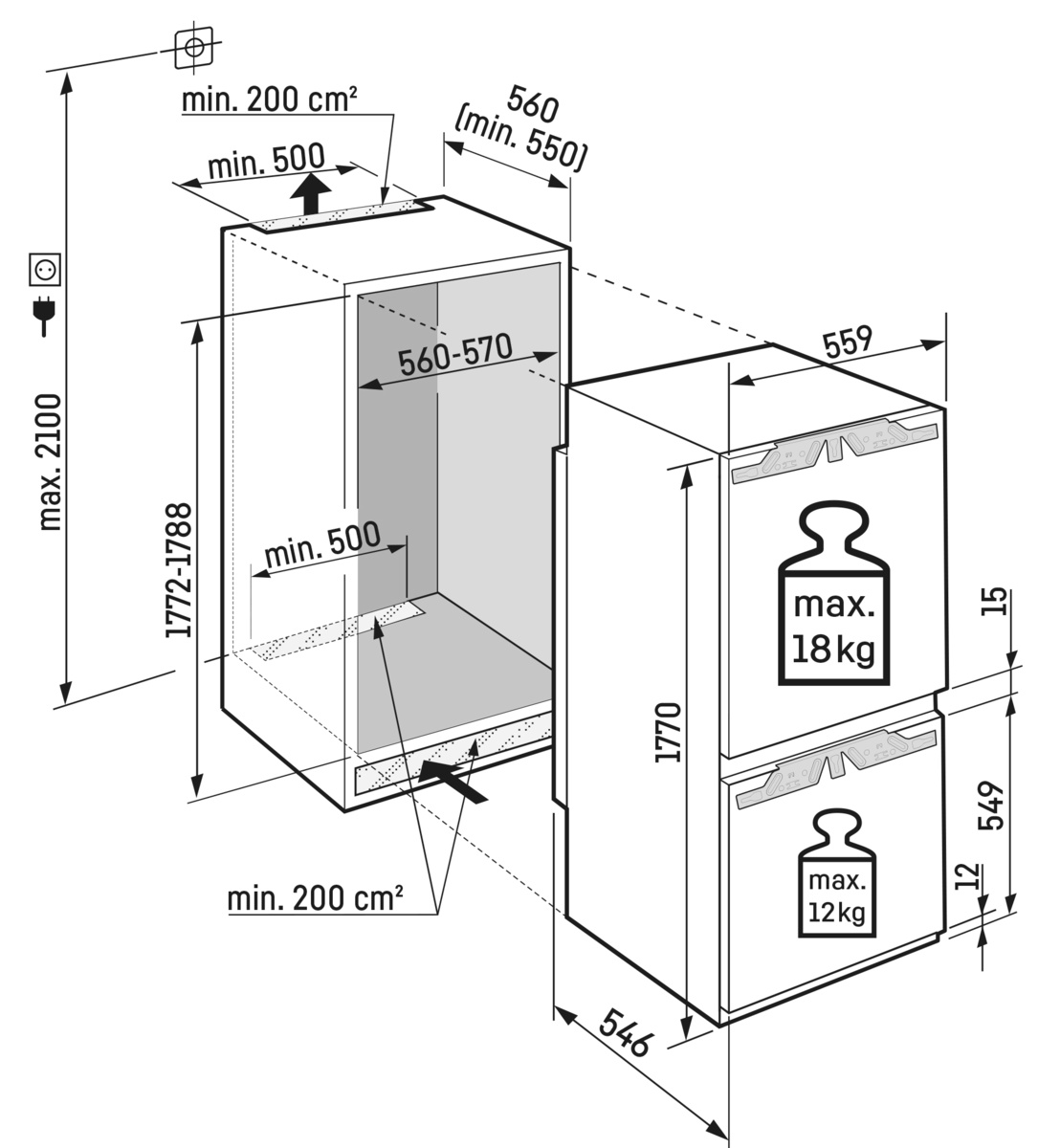 9247393 Встраиваемый холодильник Liebherr ICBc 5122 STDN-0123618 - Вид №3