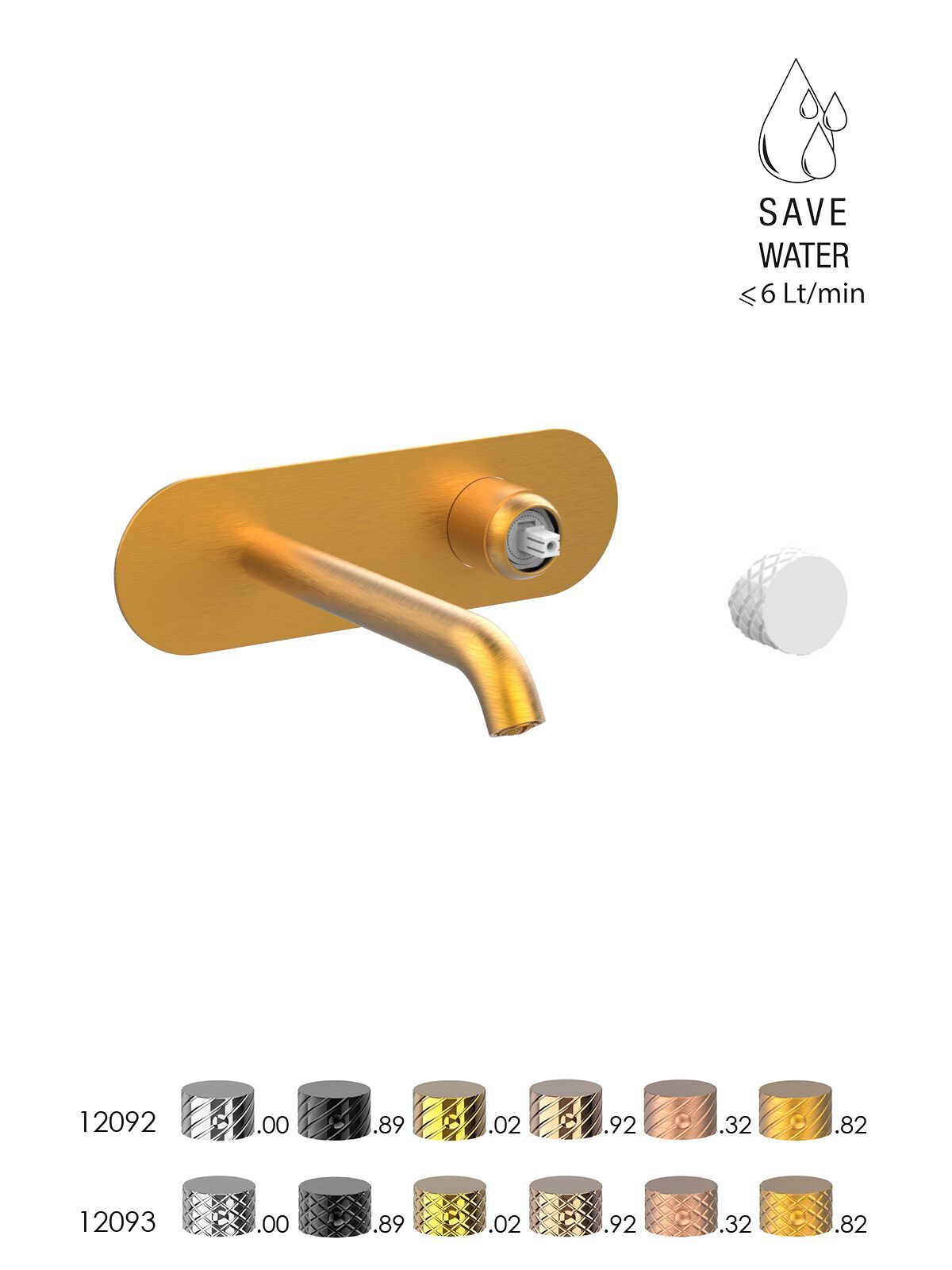 Настенный смеситель для раковины с ограничителем расхода Rubinetterie Frattini Pepe XLS ARCH-00147857 - Вид №10