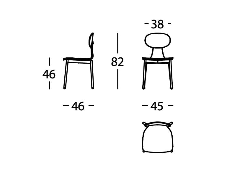 Кожаный мягкий стул SANCAL SILLA40 ARCH-00073304 - Вид №3