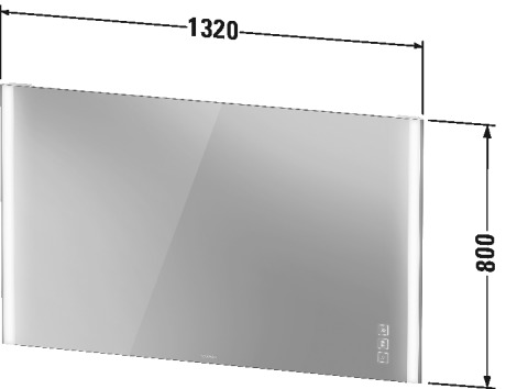 XV70450B2B2 Серии/XViu Зеркало с подсветкой Black Matt Duravit - Вид №1