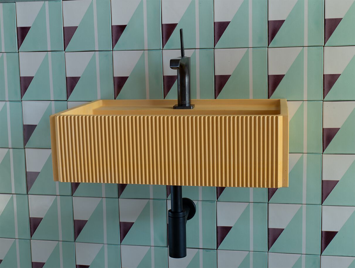 Бетонный подвесной прямоугольный умывальник Formed ELBA ARCH-00152569 - Вид №2