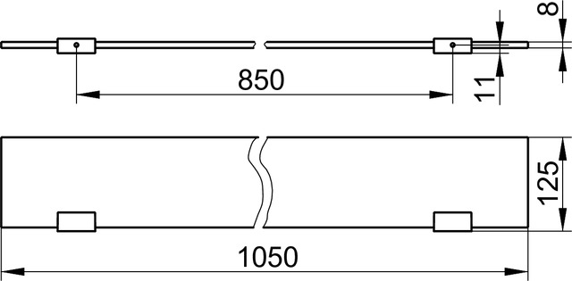 11110015100 Стеклянная полочка KEUCO Edition 11 - Вид №2