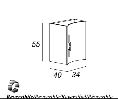 Мебель для ванной CEZARES STING 138 Bianco Lucido - Вид №2