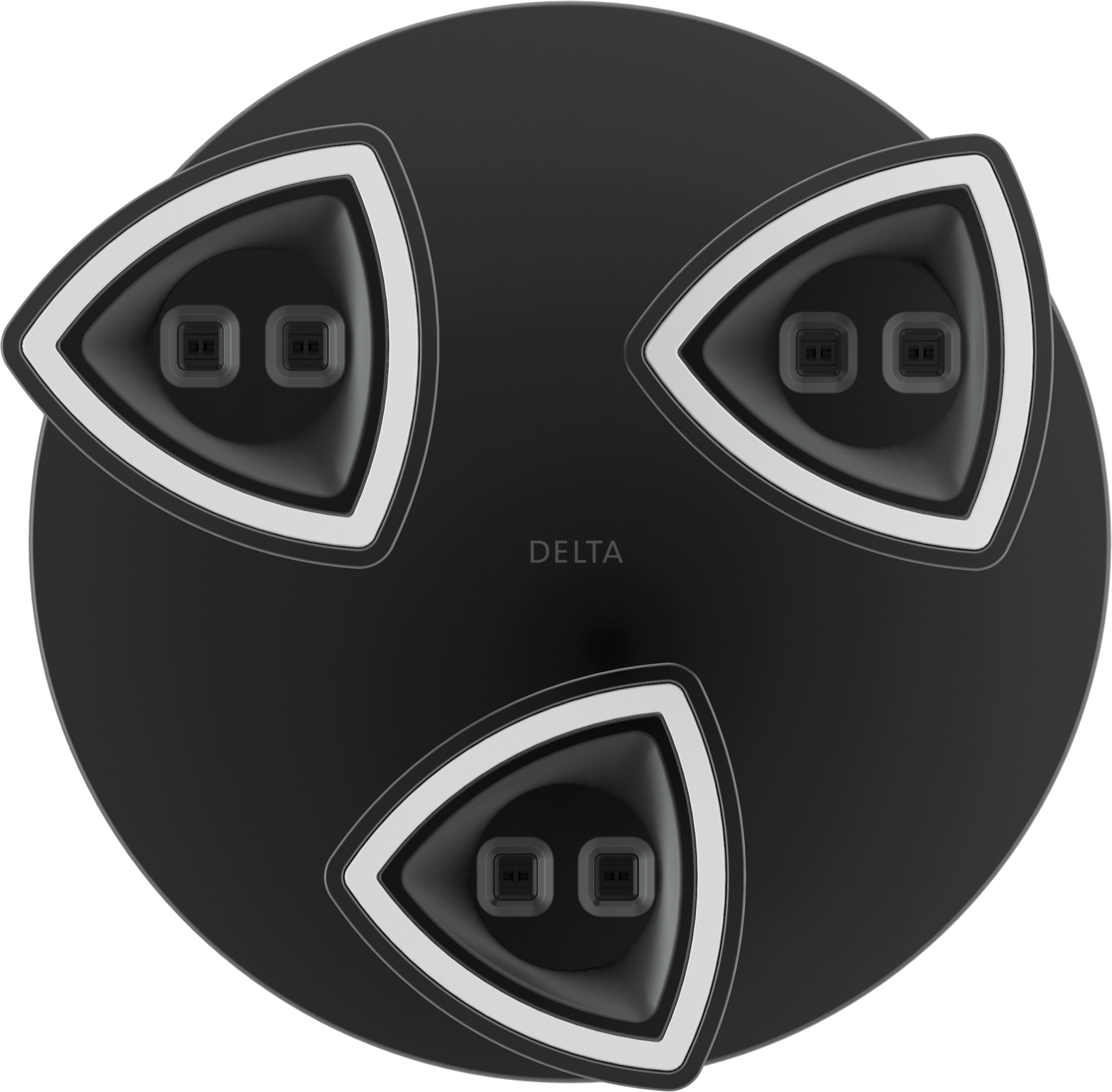 57140-BL25-L Подвесная душевая лейка Raincan со светодиодной подсветкой H2Okinetic® Delta Faucet Universal Showering Матовый черный  - Вид №3