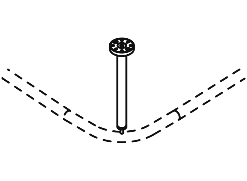900.34.00S40 Потолочный подвес, специальные длины HEWI System 900 - Вид №3