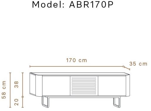 Momocca Деревянная тумба под ТВ с распашными дверцами Adara Abr170 / abr170p / abr170p2 - Вид №2
