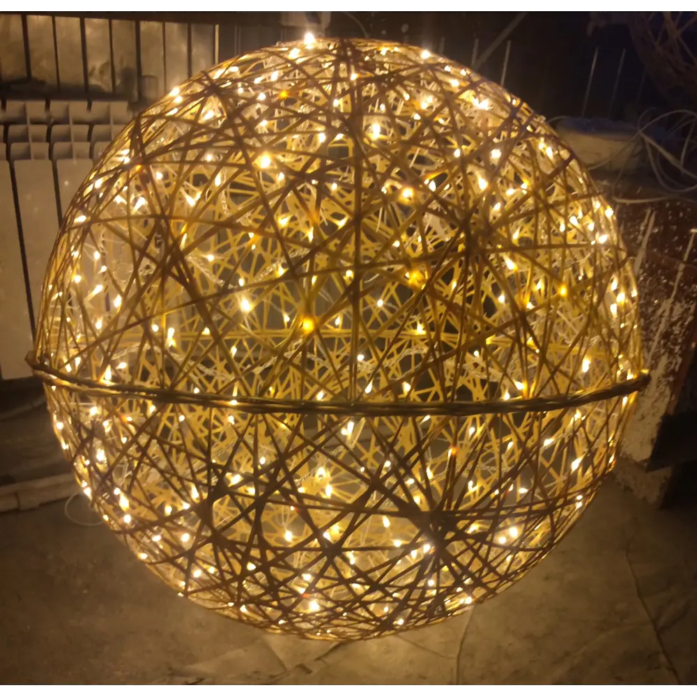 Электрическая светящиеся фигура Шар 100 LED 100x100x100 см теплый белый свет 86164039 STLM-2035861 AJURIO 