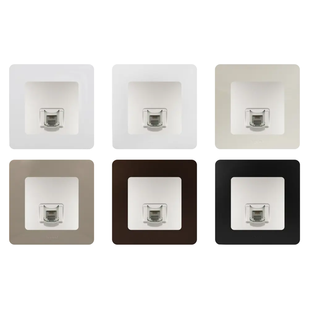 Телефонная розетка Legrand Etika RJ11 алюминий для скрытого монтажа 17356901 STLM-0008025 - Вид №1