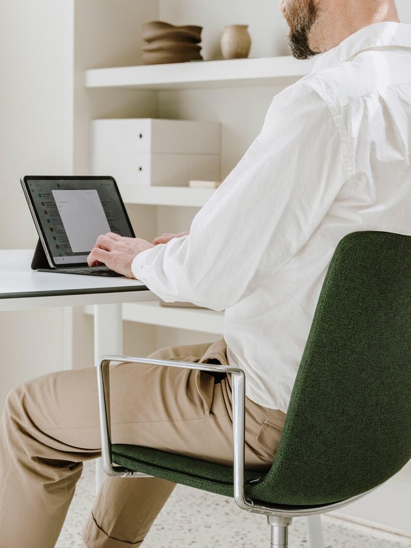 ENEA Офисный стул из ткани с подлокотниками Lottus high sun-id-1460786 - Вид №3