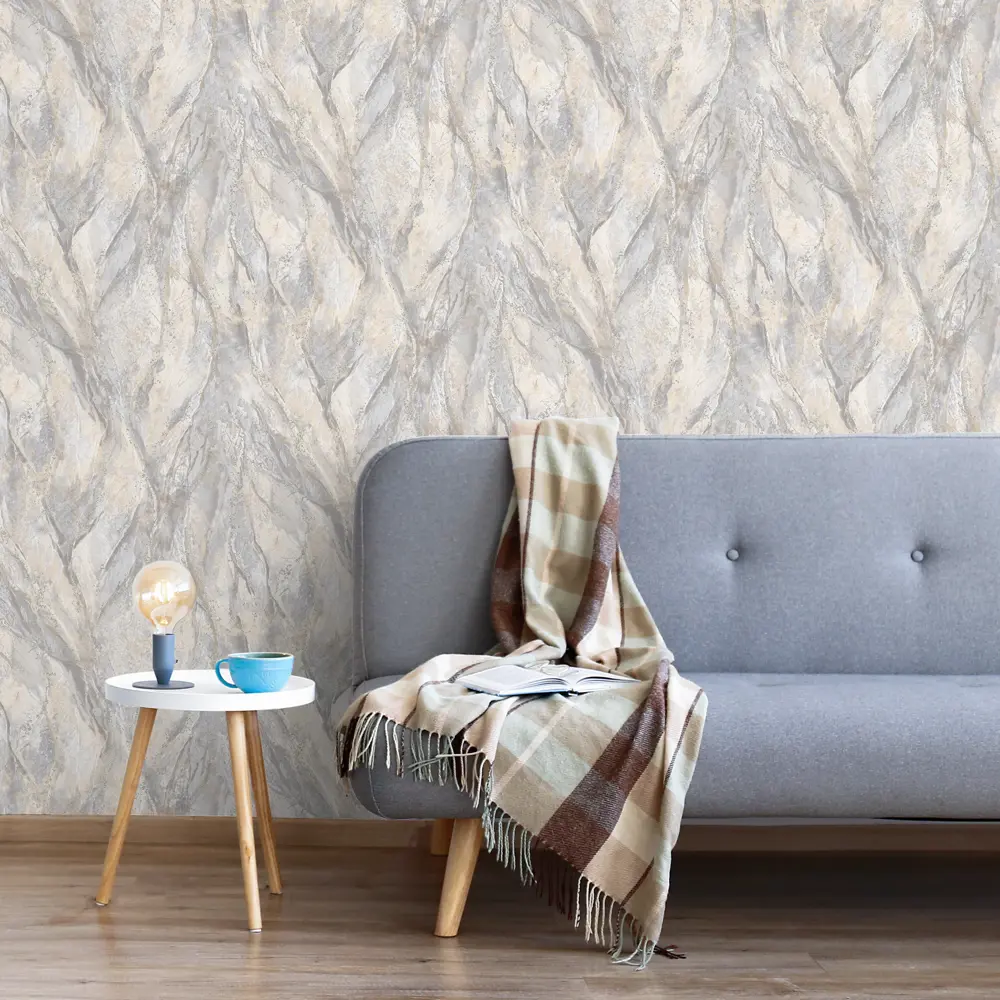 Обои флизелиновые Ateliero Borjomi серые 1.06 м 989967 STLM-2181819 - Вид №2