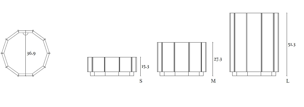 Высокий деревянный журнальный столик с отсеком для хранения VESTA FURNITURE барабаны ARCH-00124967 - Вид №7