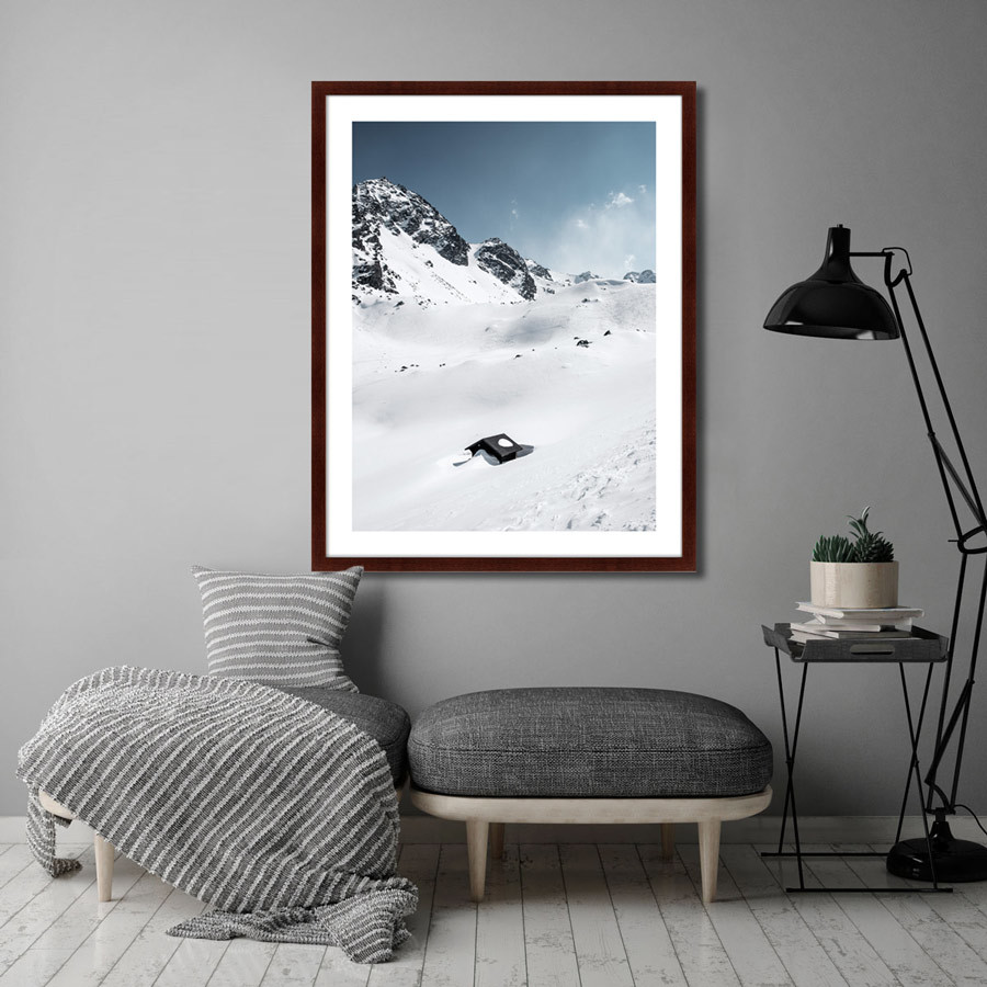 Арт-фотография в деревянной раме 78,5х100 см Verbier, Bagnes, Switzerland КАРТИНЫ В КВАРТИРУ  264793 Белый;голубой;разноцветный  - Вид №2