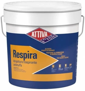 ATTIVA Дышащая краска на водной основе против плесени Smalti e pitture
