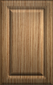 Фасады для кухни Кантри Фрезеровка «Прямоугольник Фолк» Зебрано светлое №125