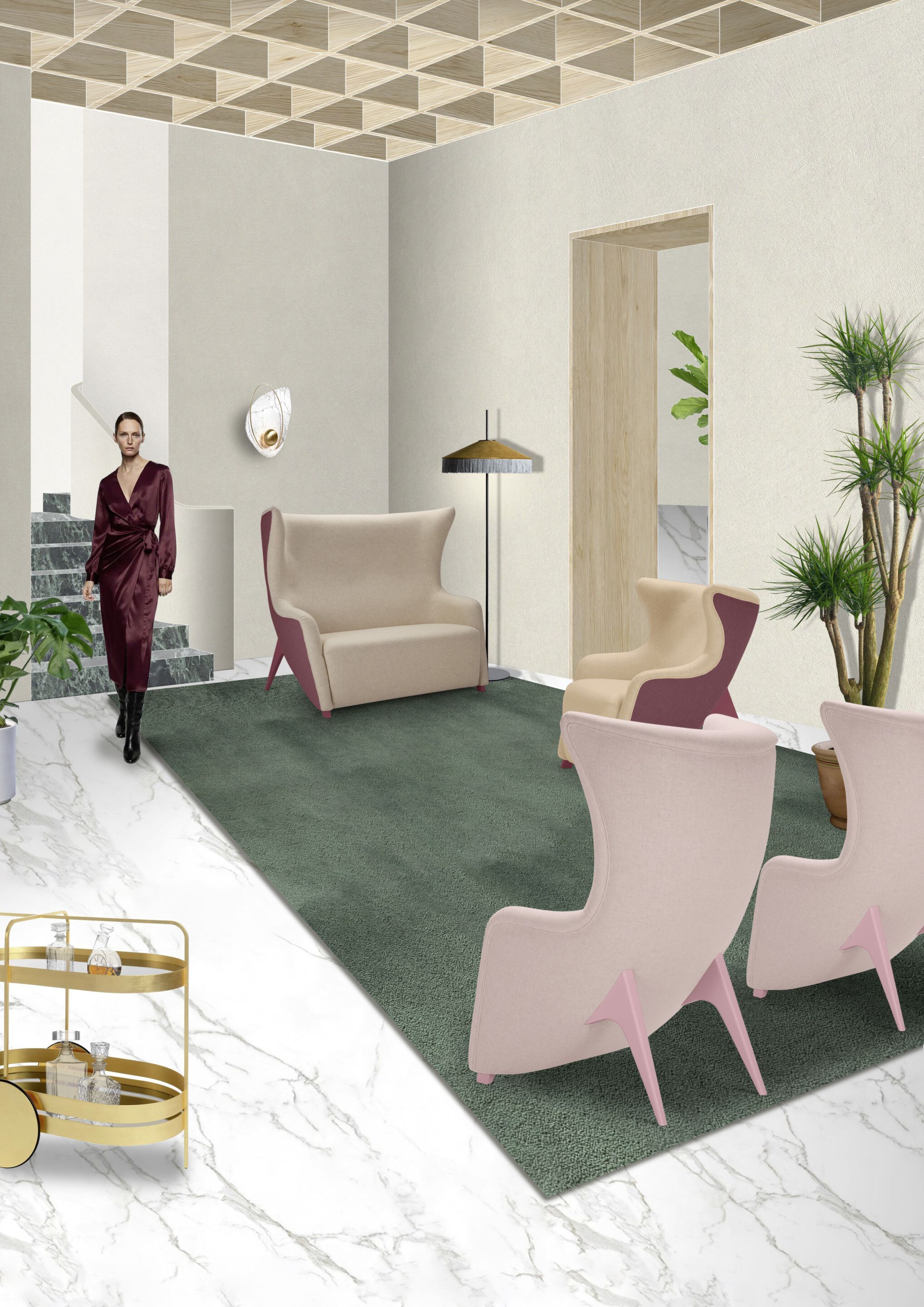 Тканевое кресло с подлокотниками Adrenalina ARCH-00008662