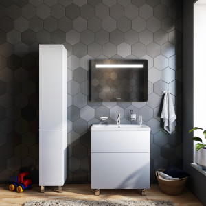 M90FSX07522WG32 База под раковину напольная 75 см 2 ящика push-to-open цвет: белый глянец AM.PM Gem