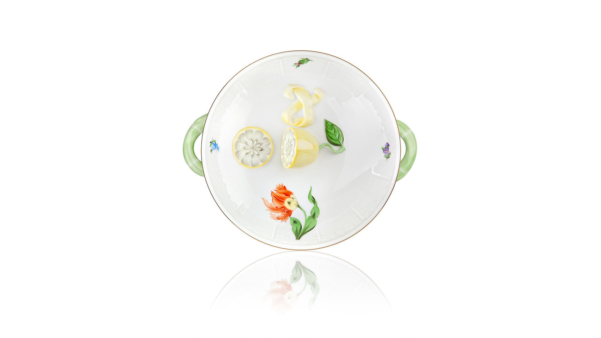 69009 Herend Блюдо для горячего с крышкой 1,4л "Китти" Фарфор  - Вид №1