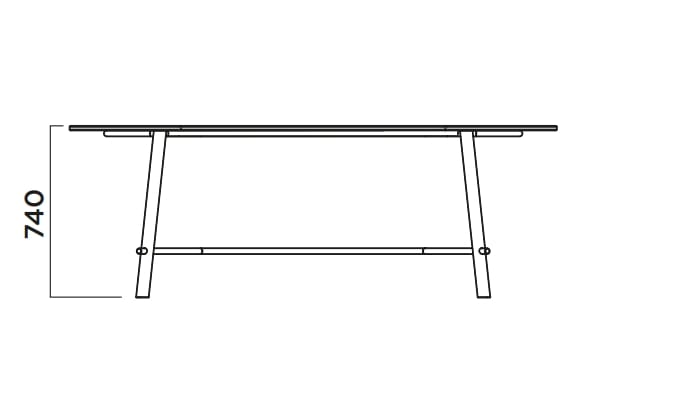 Прямоугольный стол с столешницей из RFS Infiniti Record Living ARCH-00053433 - Вид №1