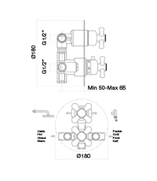 OT970902015 Смеситель для ванны , хром Webert #VALUE!  - Вид №1