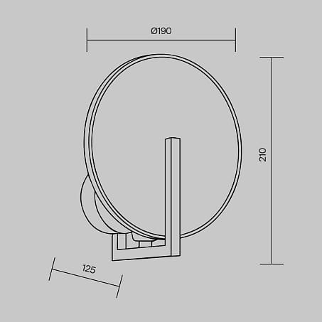 Металлический настенный светильник Maytoni мрамор ARCH-00023619 - Вид №2