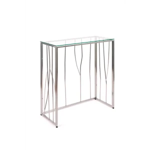 90703200 Консоль напольная Allconsoles 1023-CS clear 80x80x35 см сталь цвет серебряный STLM-1504201