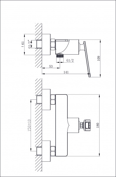 Смеситель для душа Rush Palm PL2530-63 хром 11521141 - Вид №1