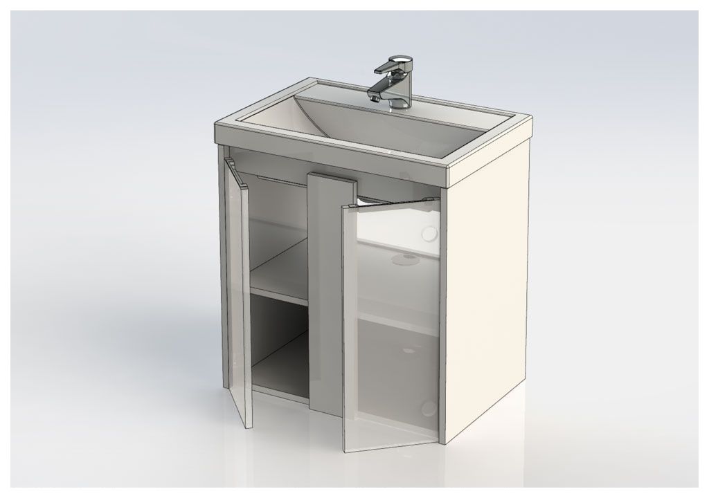 Тумба с раковиной Aquanet Клио 60 дуб кантри/белый 0019571900187812 - Вид №6